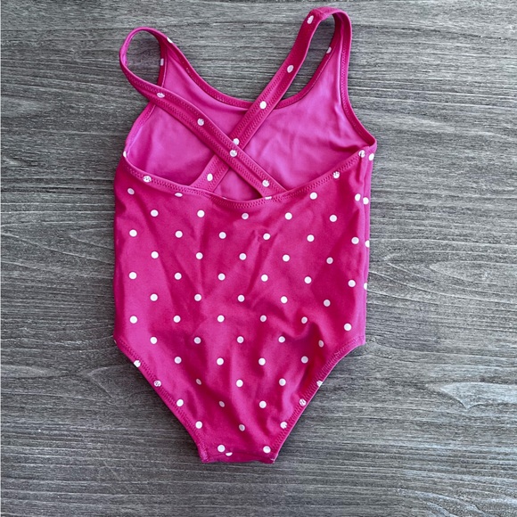 Primary one piece girls bathing suit coral polka dot size 2-3 - Picture 2 of 4
